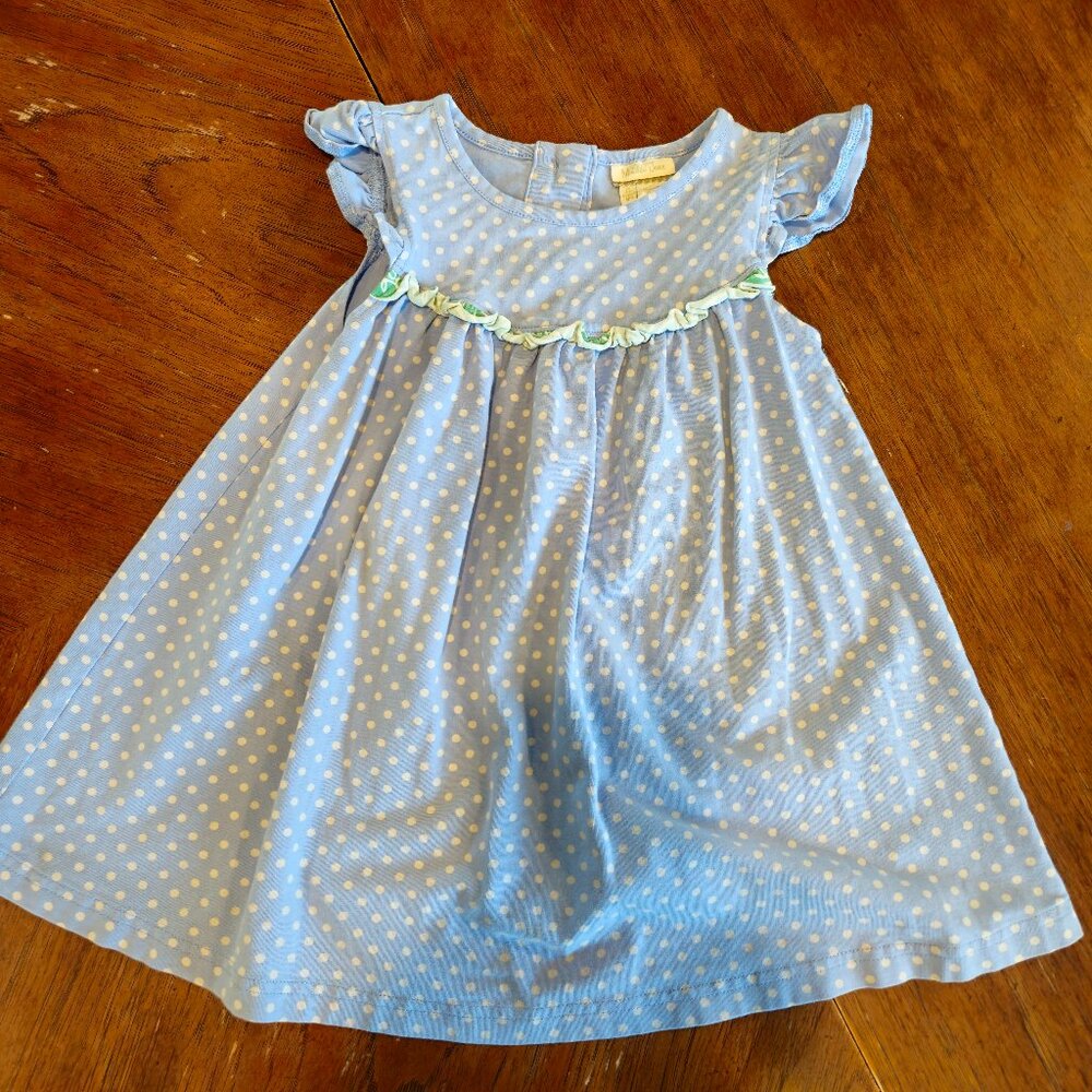 Matilda Jane Blue Bonnet Pearl Dress It's A Wonderful Parade Polka Dot Size 4
